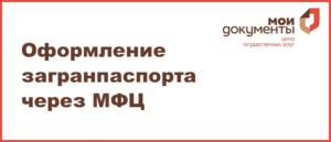 оформить загранпаспорт в МФЦ